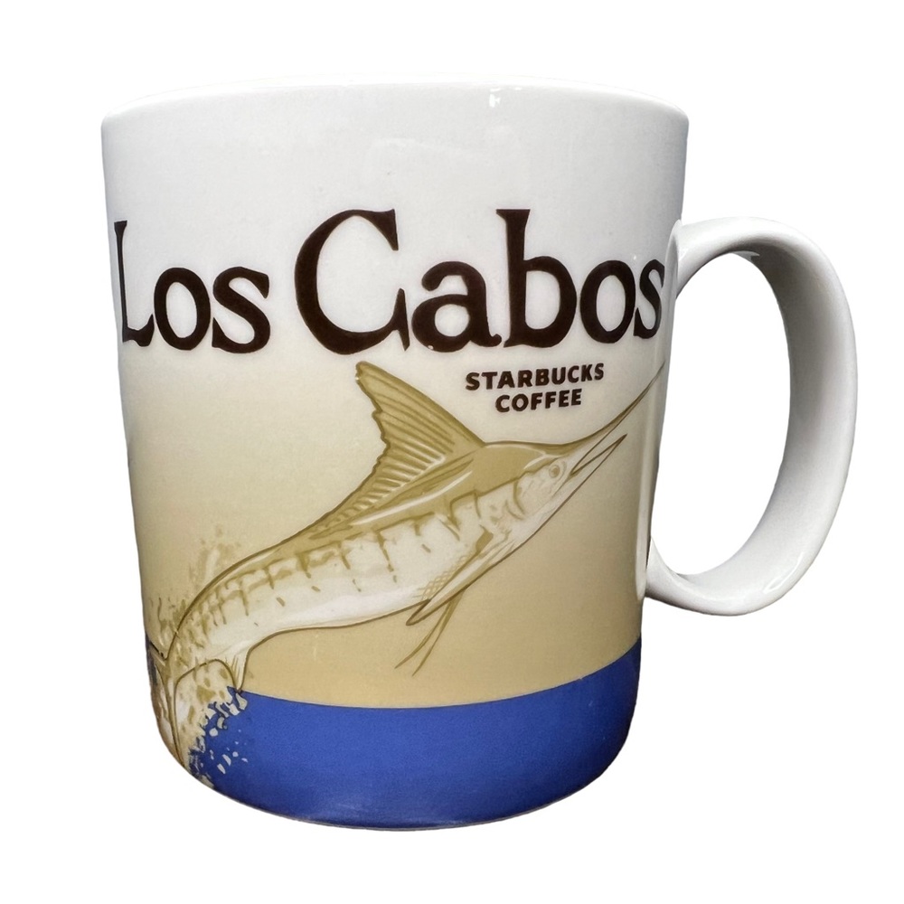 Los Cabos Mexico Swordfish Starbucks 16oz Coffee Mug 2016 Global Icon Series